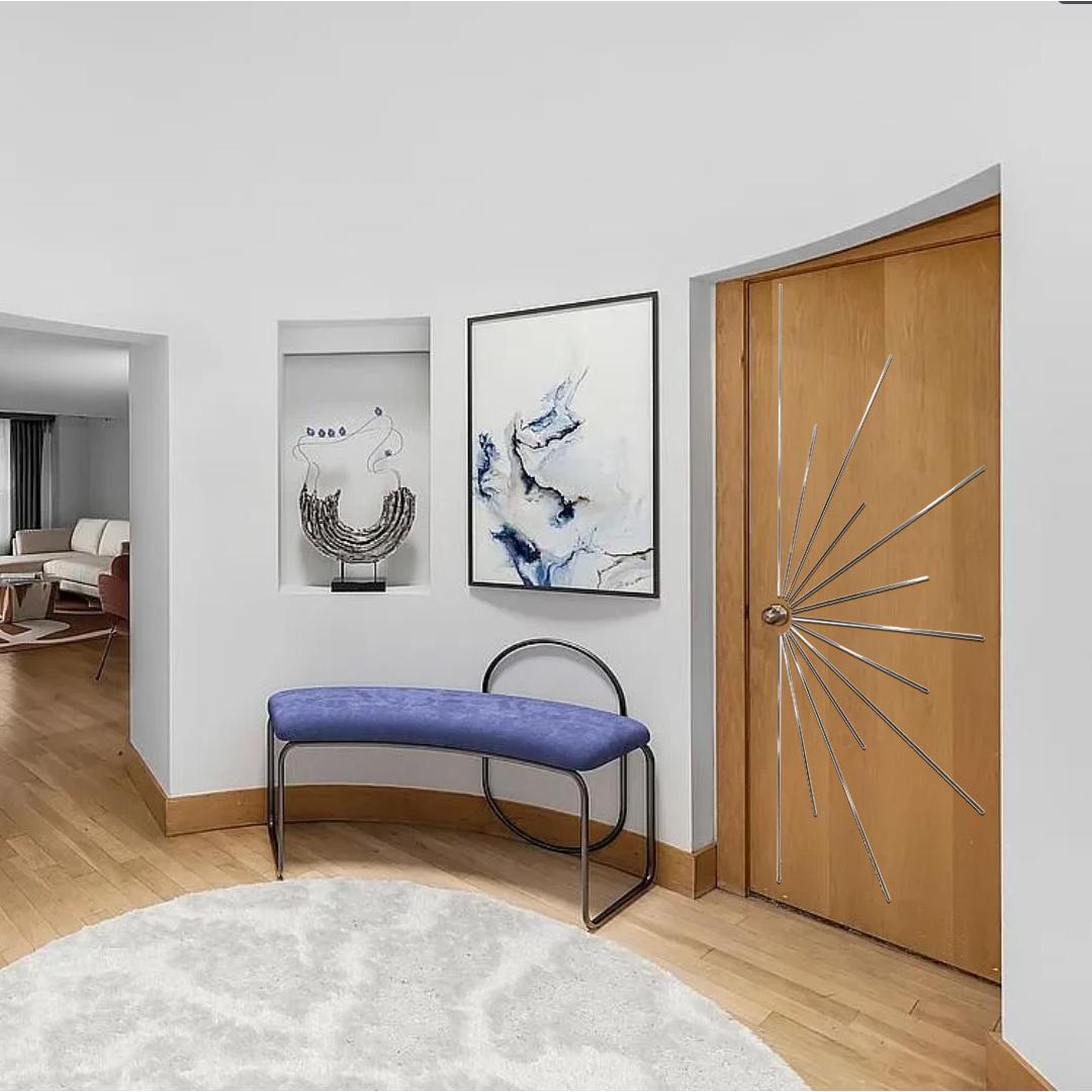 Entrance or Passage Way Large Double Door Starburst Hardware Kit For Sale 8