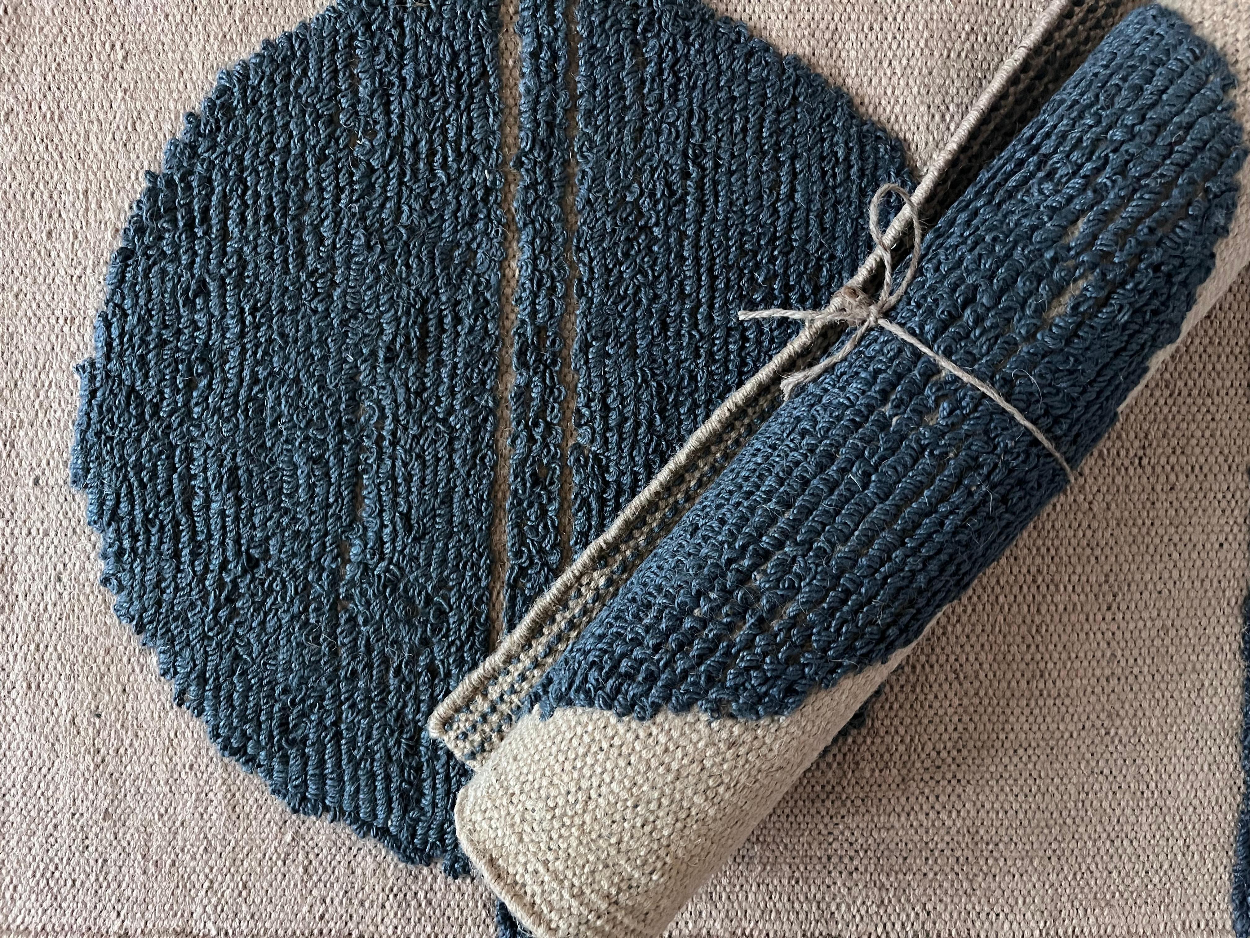 Handwoven Entrance Rug

Crafted with care and precision, our handmade entrance rug ‘TULSI’ in jute, adorned in indigo color, is more than decor—a symbol of artistry and intention. Transform your entrance into a welcoming masterpiece with Anna