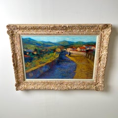 'Entrance To Ceret' A Pastel By John Mackie (Scottish Born 1953)