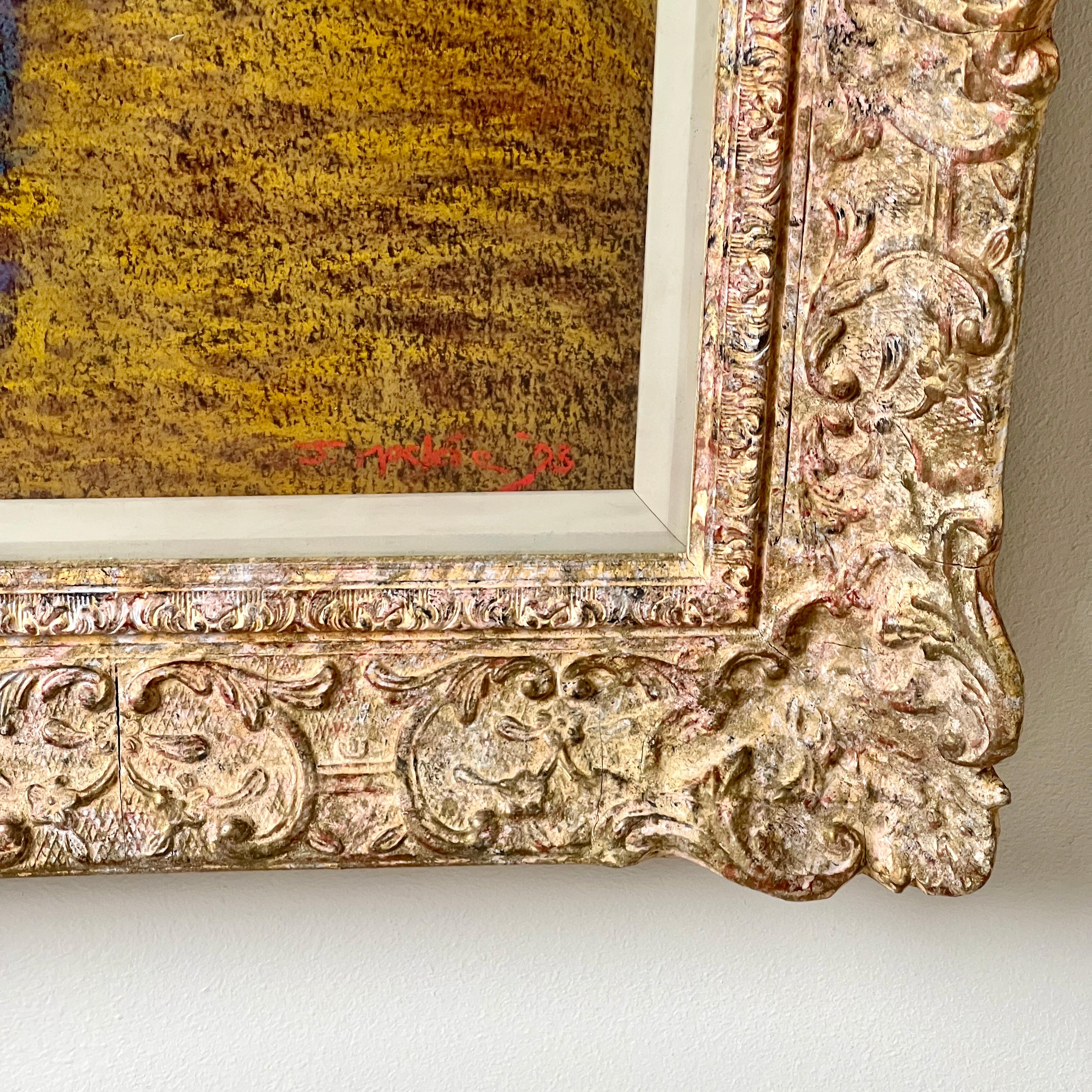 Legno Ingresso a Ceret' Un pastello di John Mackie (scozzese, nato nel 1953) in vendita