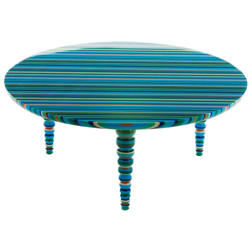 "Entrelinhas" Large Blue Coffee Table For Sale