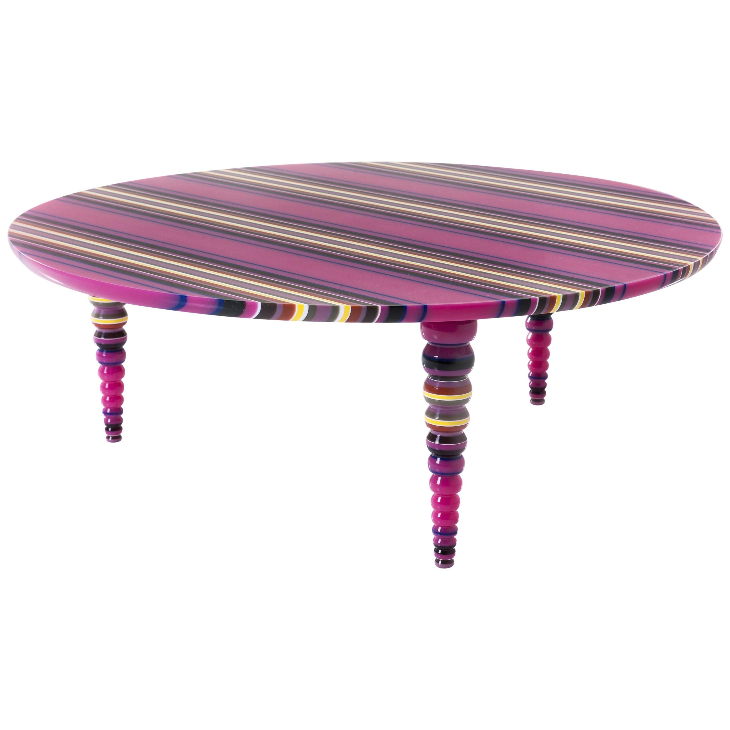 "Entrelinhas" Large Pink Coffee Table For Sale