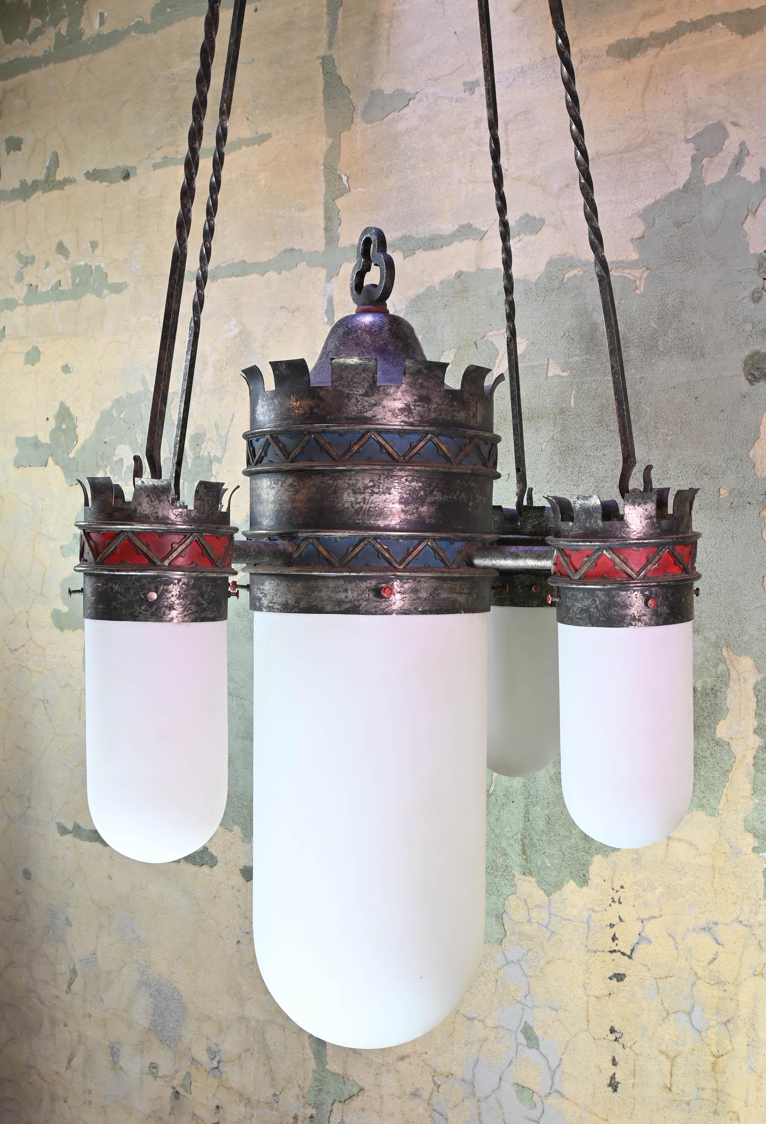 Medieval Entry Gothic Chandelier For Sale