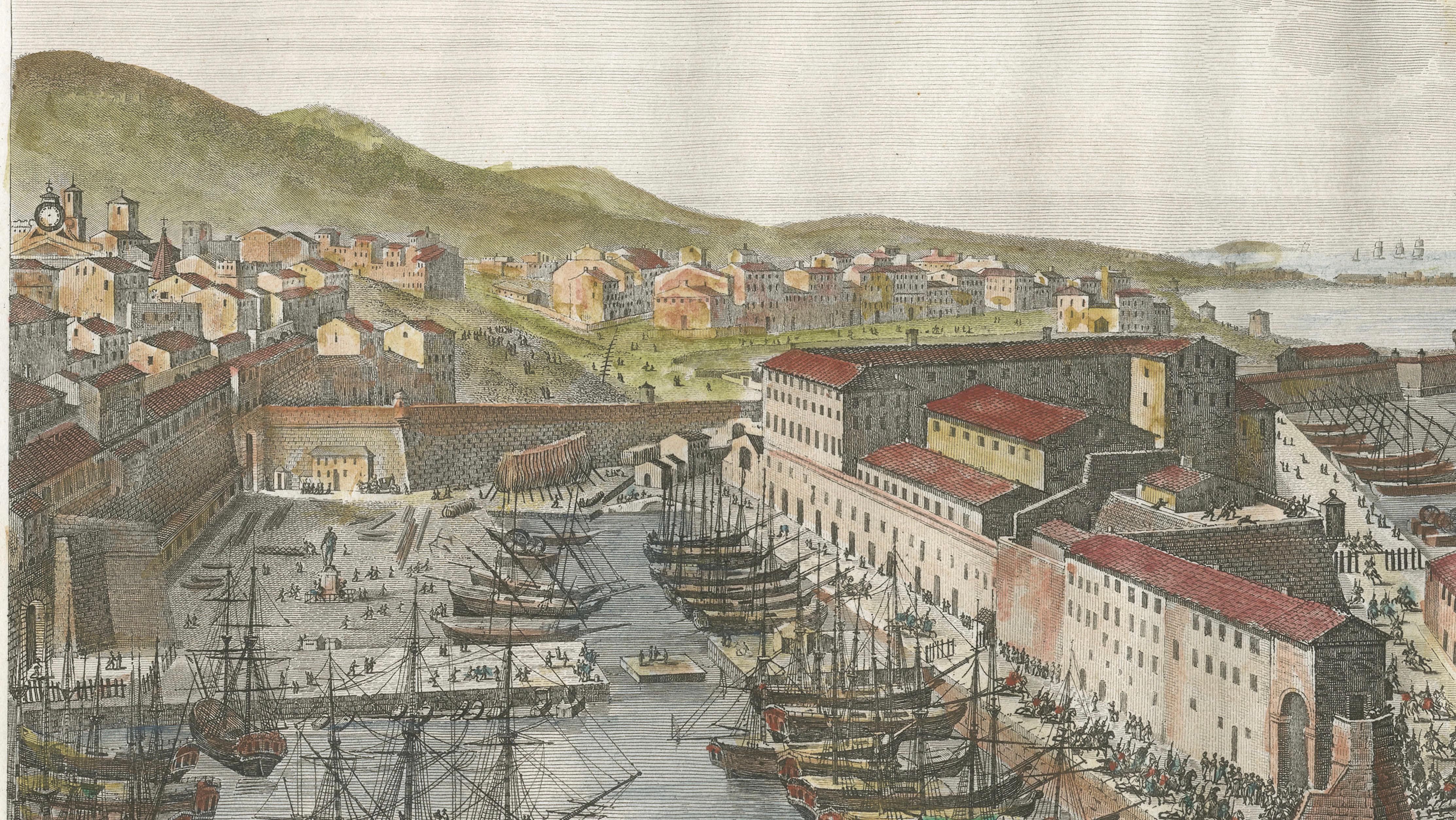 Entry of French Troops into Livorno 1796 – Napoleonic Era Port Scene, 1808