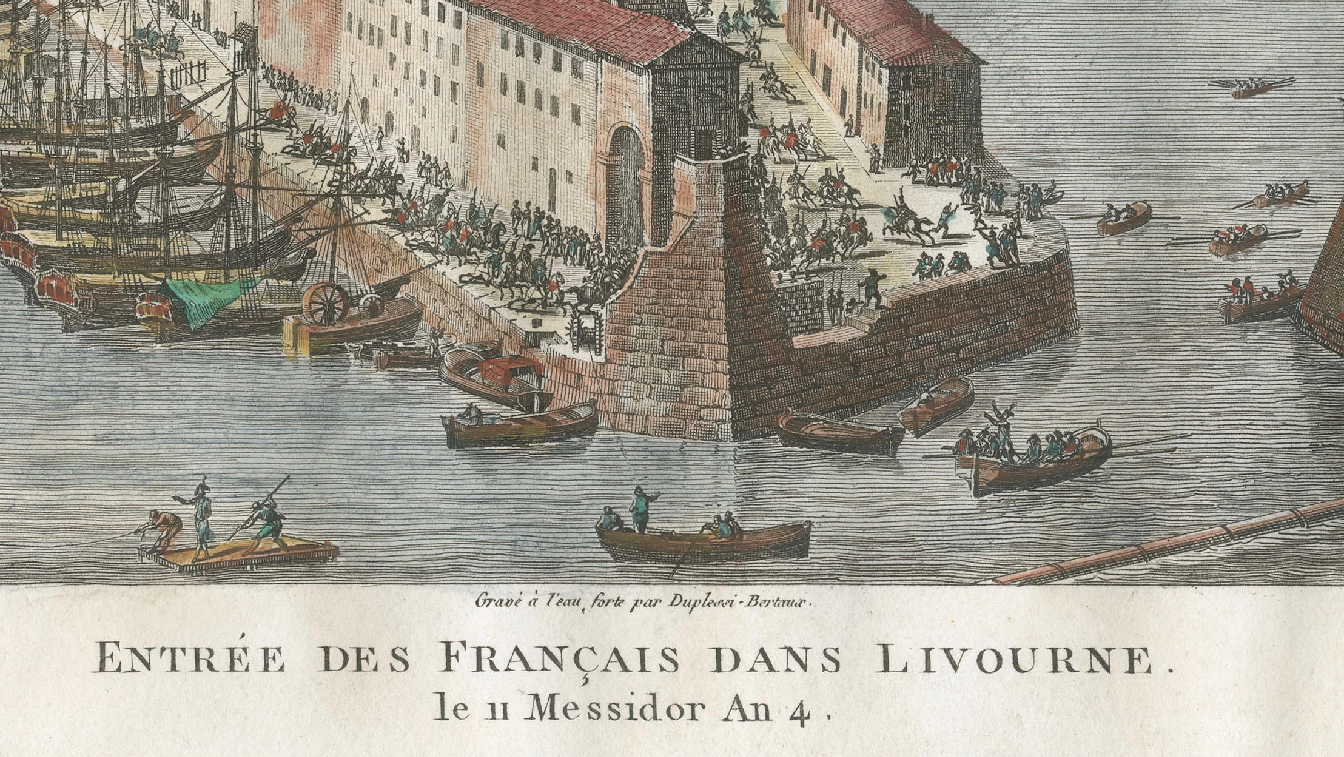 Entry of French Troops into Livorno 1796 – Napoleonic Era Port Scene, 1808