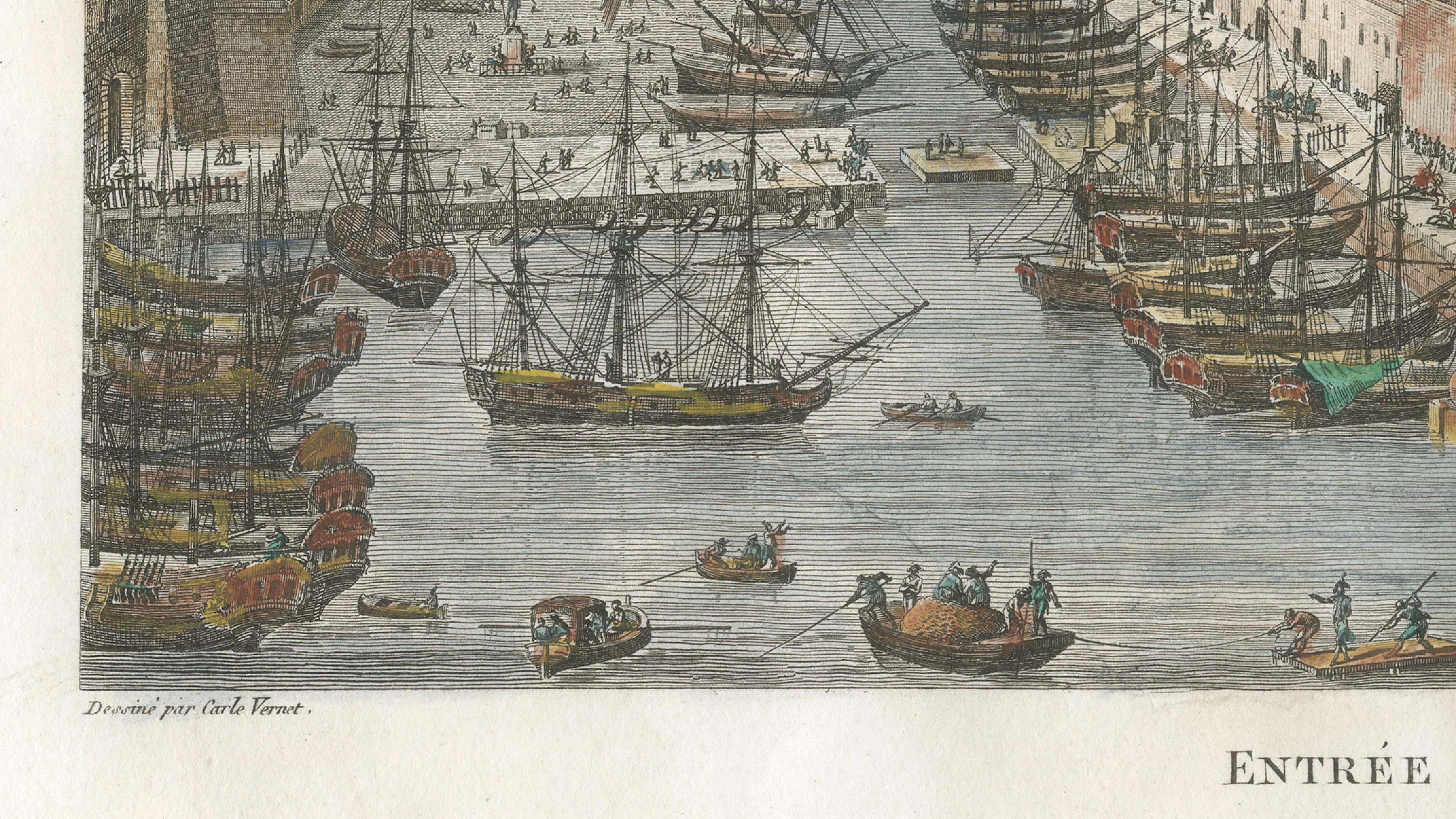 Entry of French Troops into Livorno 1796 – Napoleonic Era Port Scene, 1808