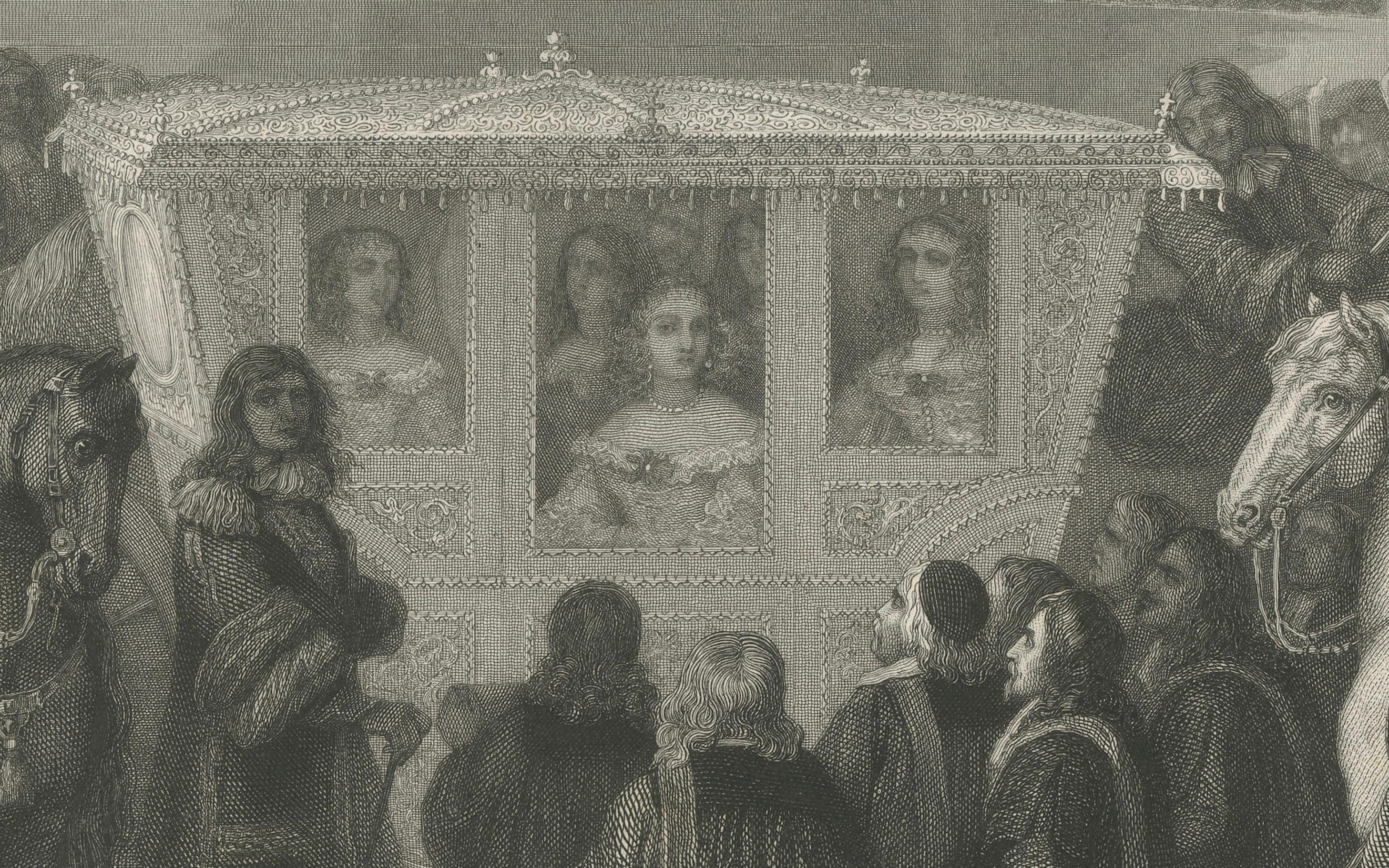 Mid-19th Century Entry of Louis XIV and Maria Theresa into Douai, 1667 - In the War of Devolution For Sale