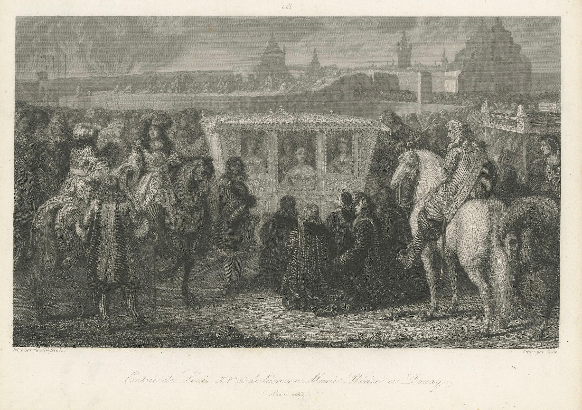 Entry of Louis XIV and Maria Theresa into Douai, 1667 - In the War of Devolution For Sale 1