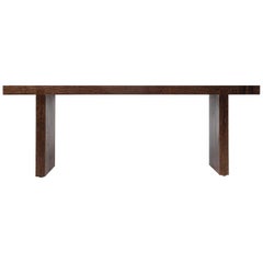 Banco de entrada de roble macizo - Banco de madera Asian Style - Pie de cama de madera de roble oscuro