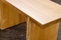 Banco de entrada de roble blanco, banco de madera de estilo asiático, dorado cálido