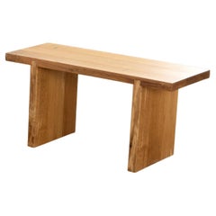 Entryway Bench in White Oak, Asian Style Wood Bench, Warm Golden