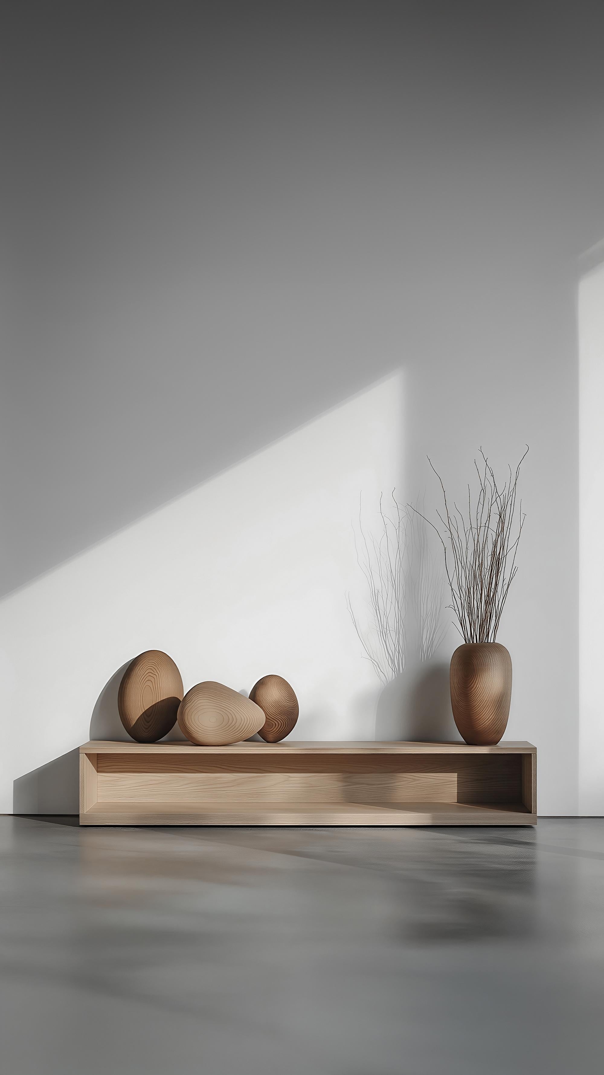 Mexican Entryway Console in Solid Wood, Sereno No51 Joel Escalona Design For Sale
