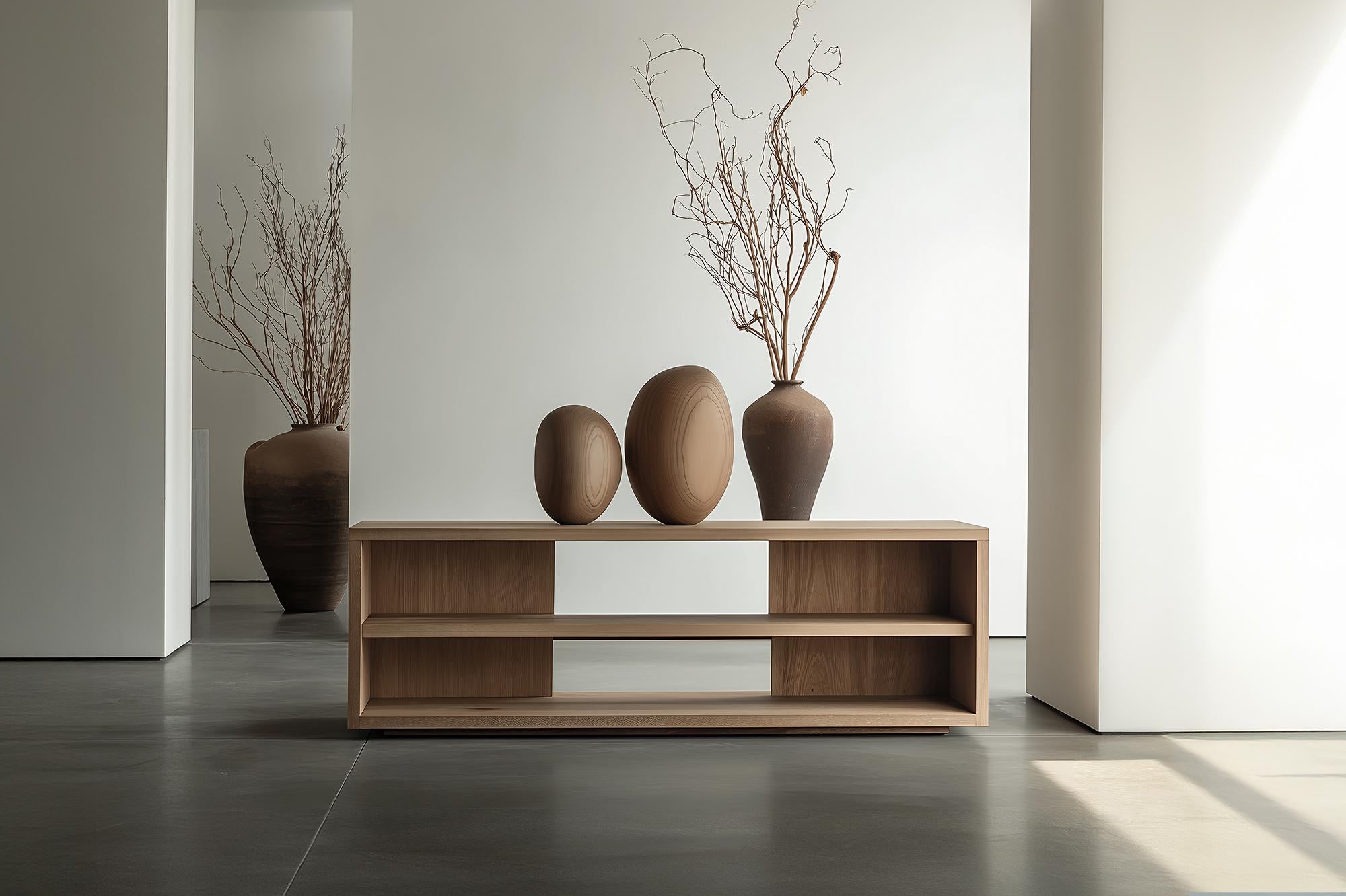 Eingangskonsole Sereno No29, Minimalistisches Design aus Holz von Joel Escalona (Moderne der Mitte des Jahrhunderts) im Angebot