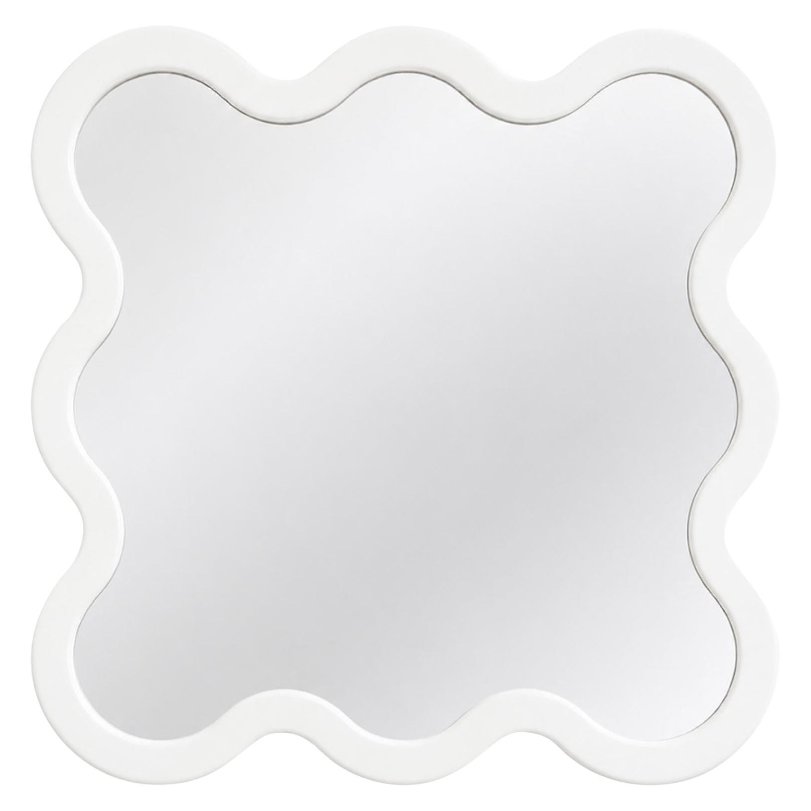 Entryway Modern Square White Wall Mirror - Hvyli 8 by oitoproducts