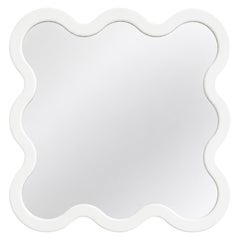 Miroir mural carré blanc moderne pour entrée - Hvyli 8 par oitoproducts