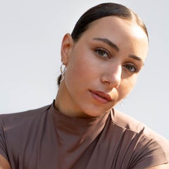 Entwined Large Double Twist Hoops In Sterling Silver