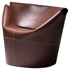 Envelope-Inspired Leather Armchair by +55design – Brazilian Craft & Comfort
