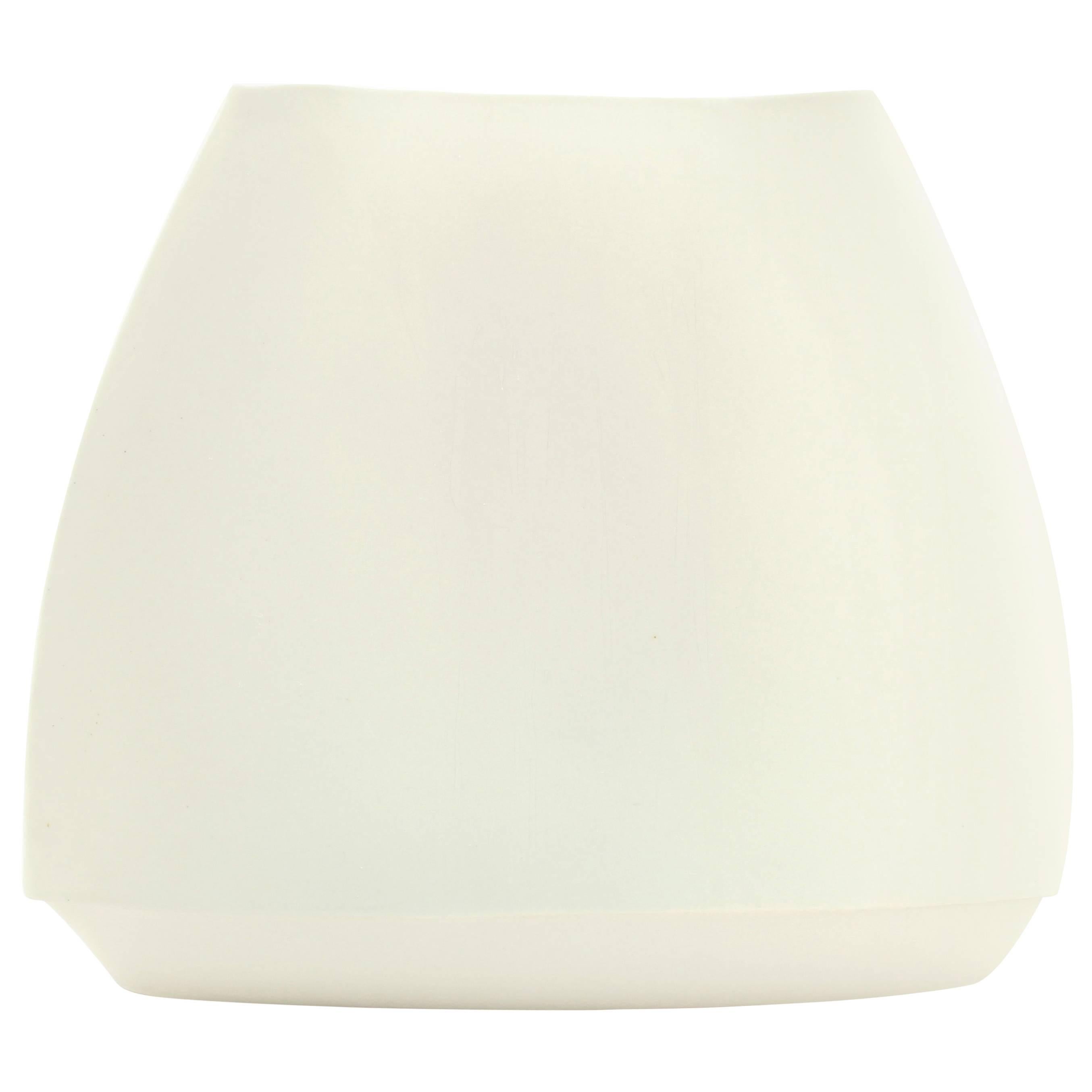 Envelope Vase Large White Vase Modern Contemporary Glazed Porcelain For Sale