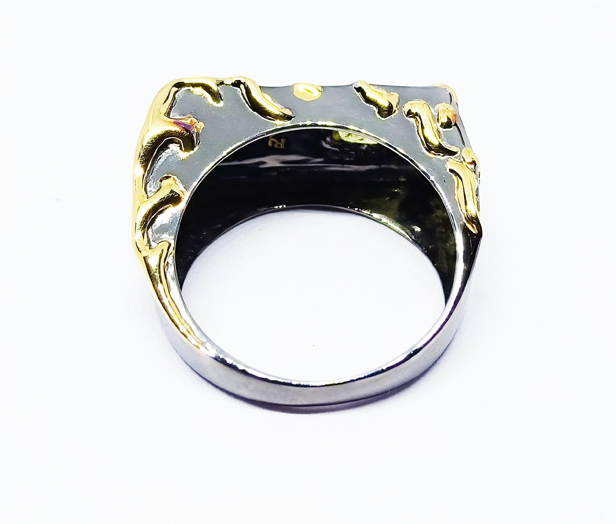 Envious Eyes will Roll with Contemporary One of a Kind Colored Diamond Gold Ring 5