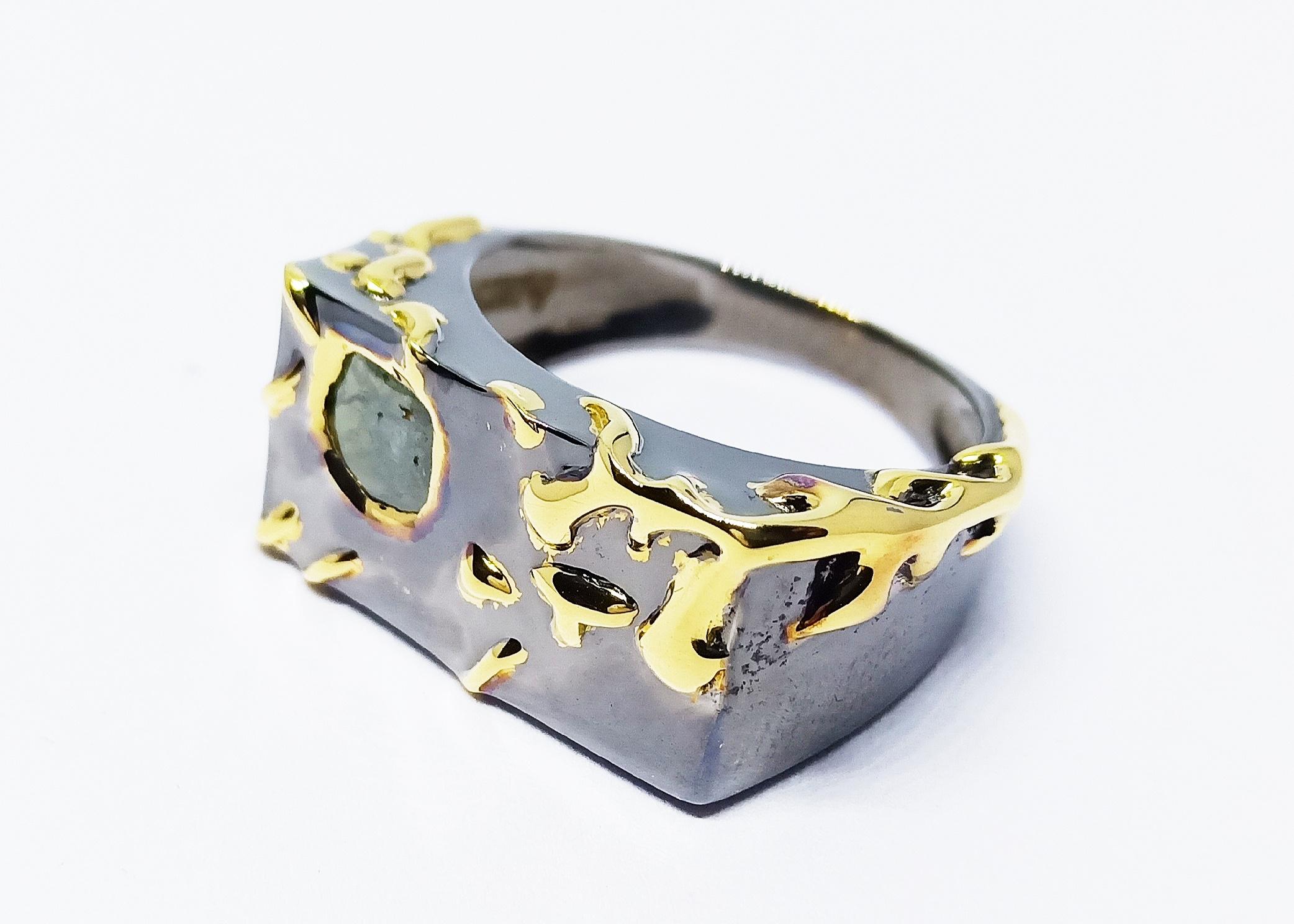 Envious Eyes will Roll with Contemporary One of a Kind Colored Diamond Gold Ring 4