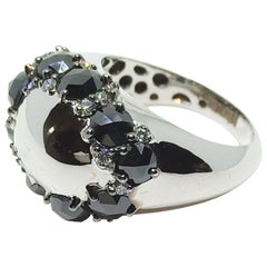 Envious Eyes will Roll with One of a Kind Black & White Diamond White Gold Ring