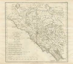 Environs of Ancient Rome and Latium, d'Anville Roman History Map, 1818