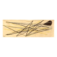 "Envol" by  Emile Gilioli - French Wool Tapestry - Abstract Design