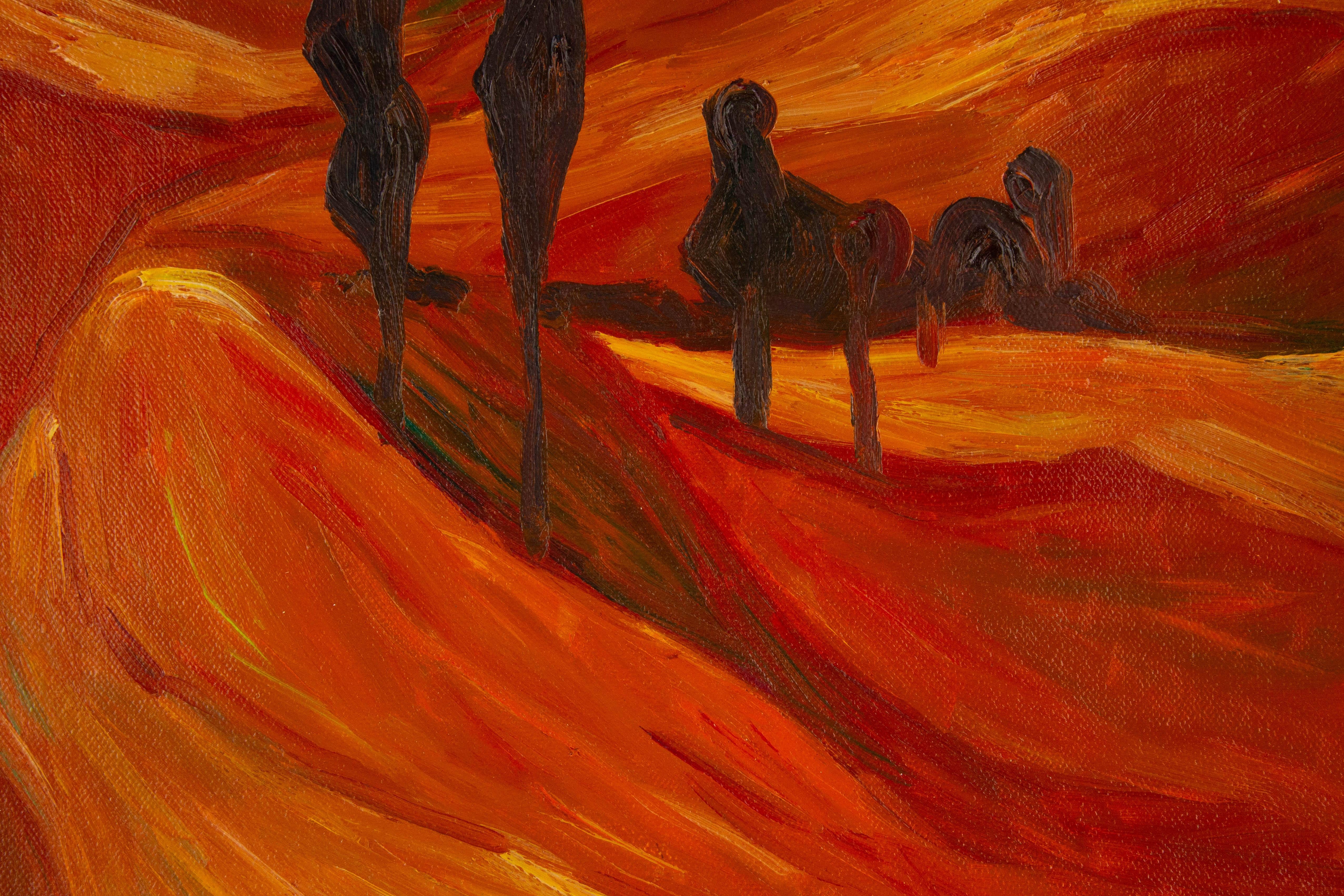 Enxian Pei Pittura a olio originale contemporanea 