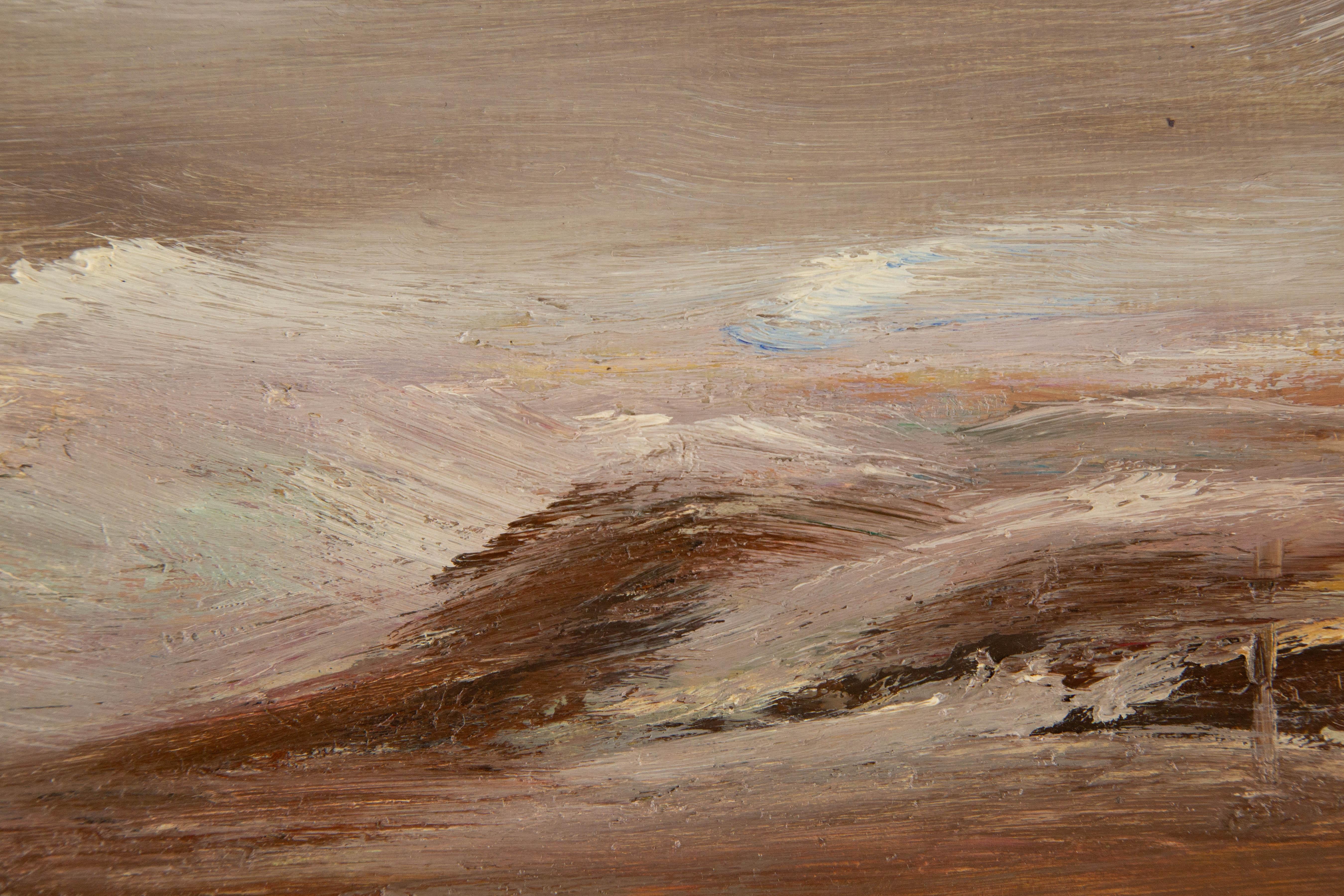 Enxian Pei Waterscape Original Oil On Canvas 