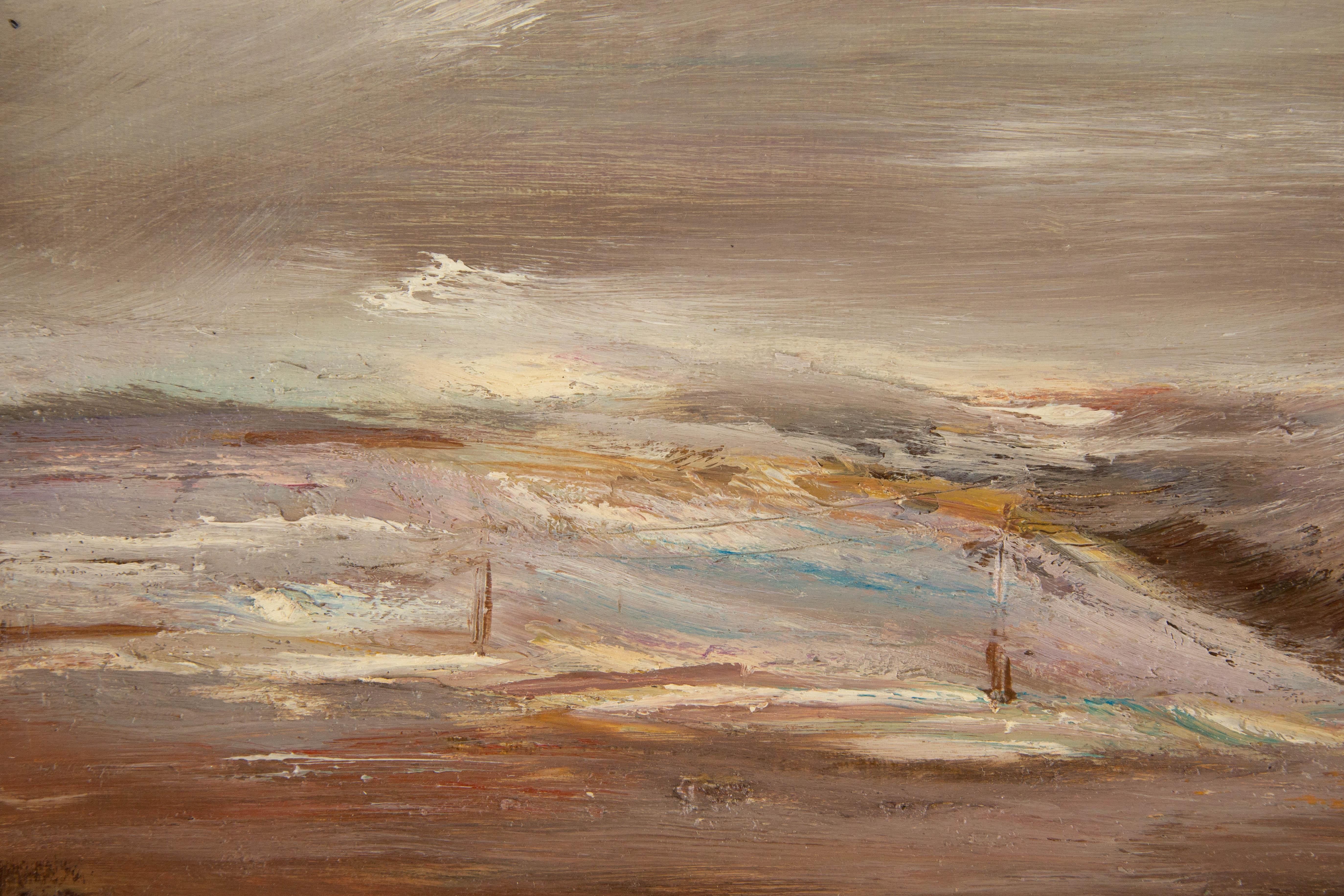 Enxian Pei Wasserlandschaft Original Ölgemälde „Wilderheit Serie I“ im Angebot 5