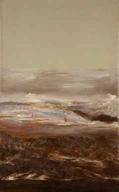 Enxian Pei Waterscape Original Oil Painting "Wilderness Series I"