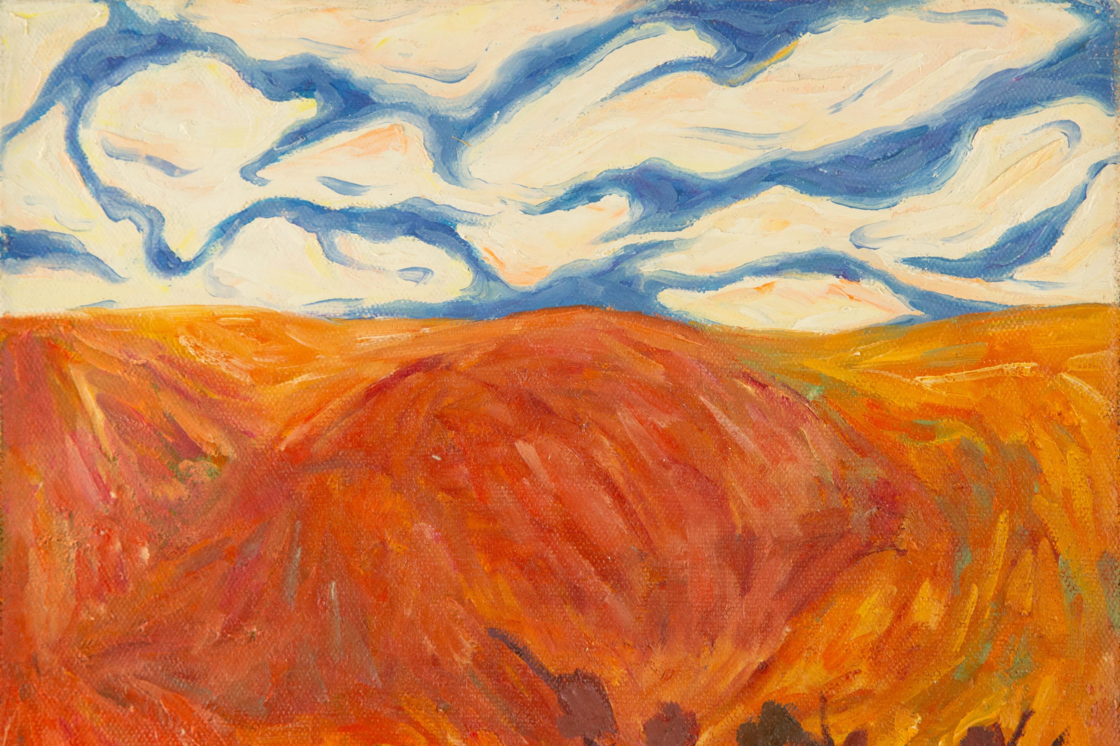 Enxian Pei Landscape Original Oil On Canvas 