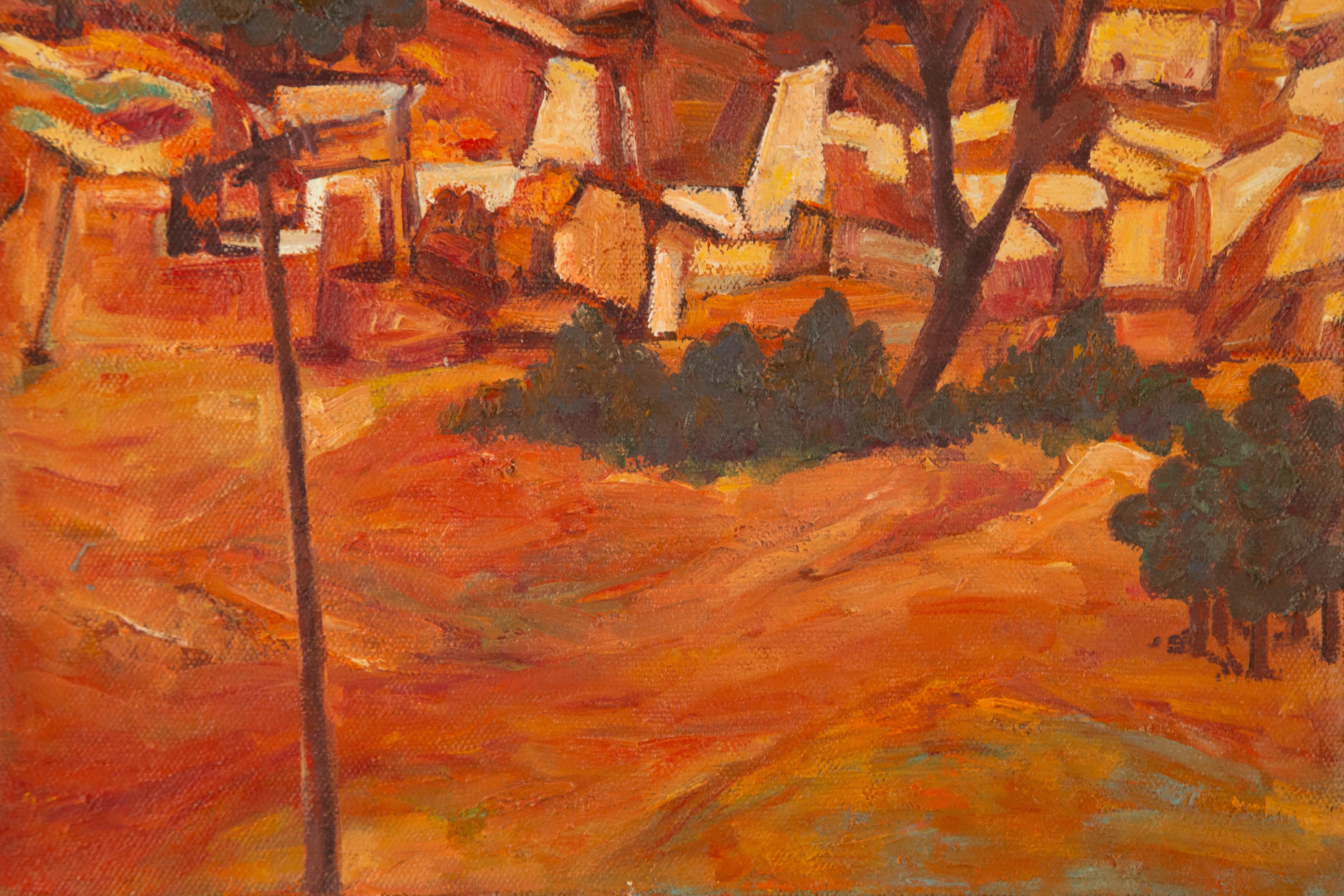 Enxian Pei Landscape Original Oil On Canvas 