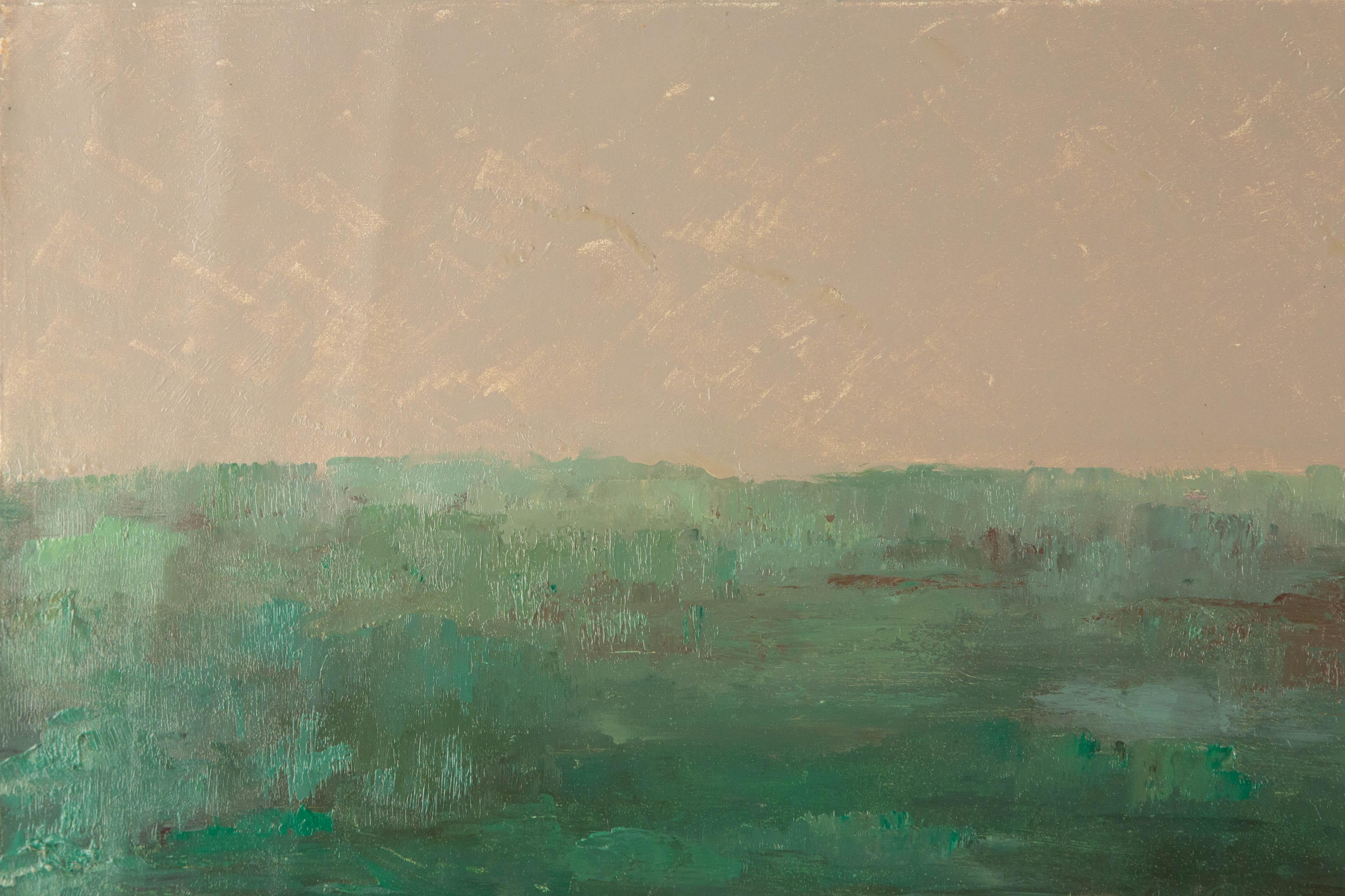 Enxian Pei Landscape Original Oil On Canvas 