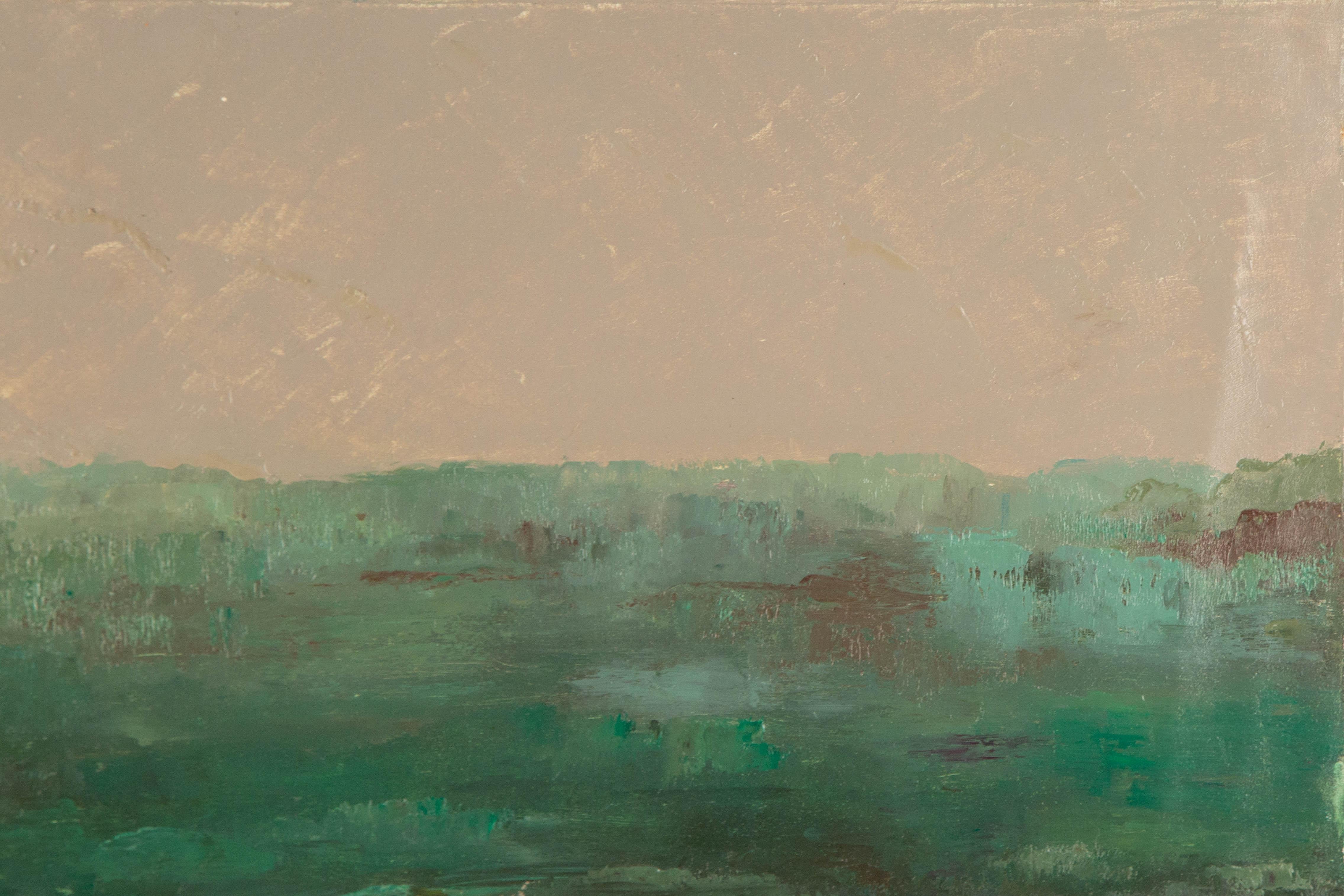 Enxian Pei Landscape Original Oil On Canvas 