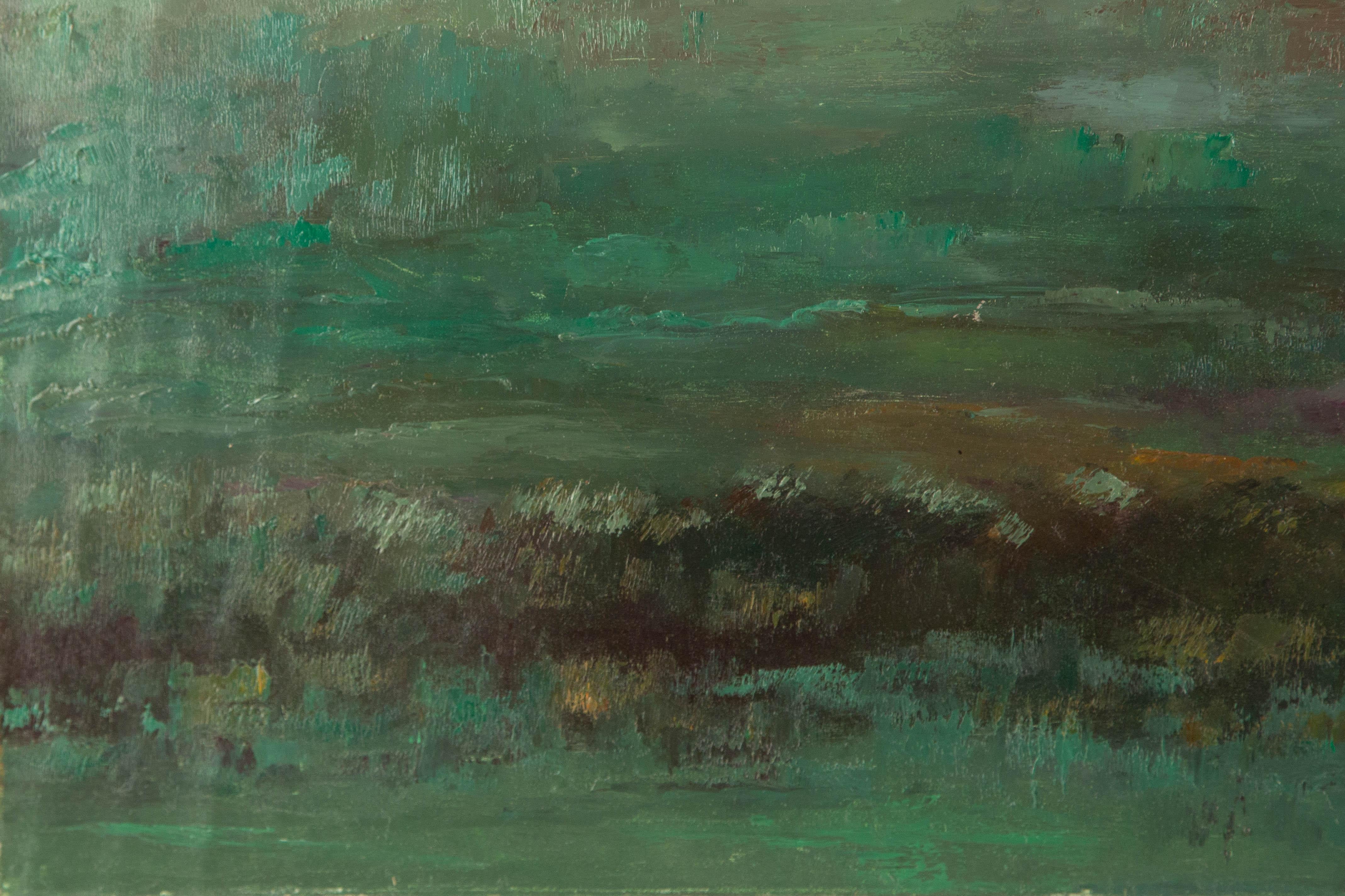 Enxian Pei Landscape Original Oil On Canvas 