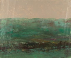 Enxian Pei Paesaggio originale olio su tela "Impressione di loto"