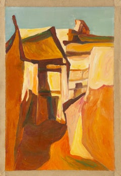 Enxian Pei Landscape Original Oil On Canvas "Noon 3" (Paysage original à l'huile sur toile)