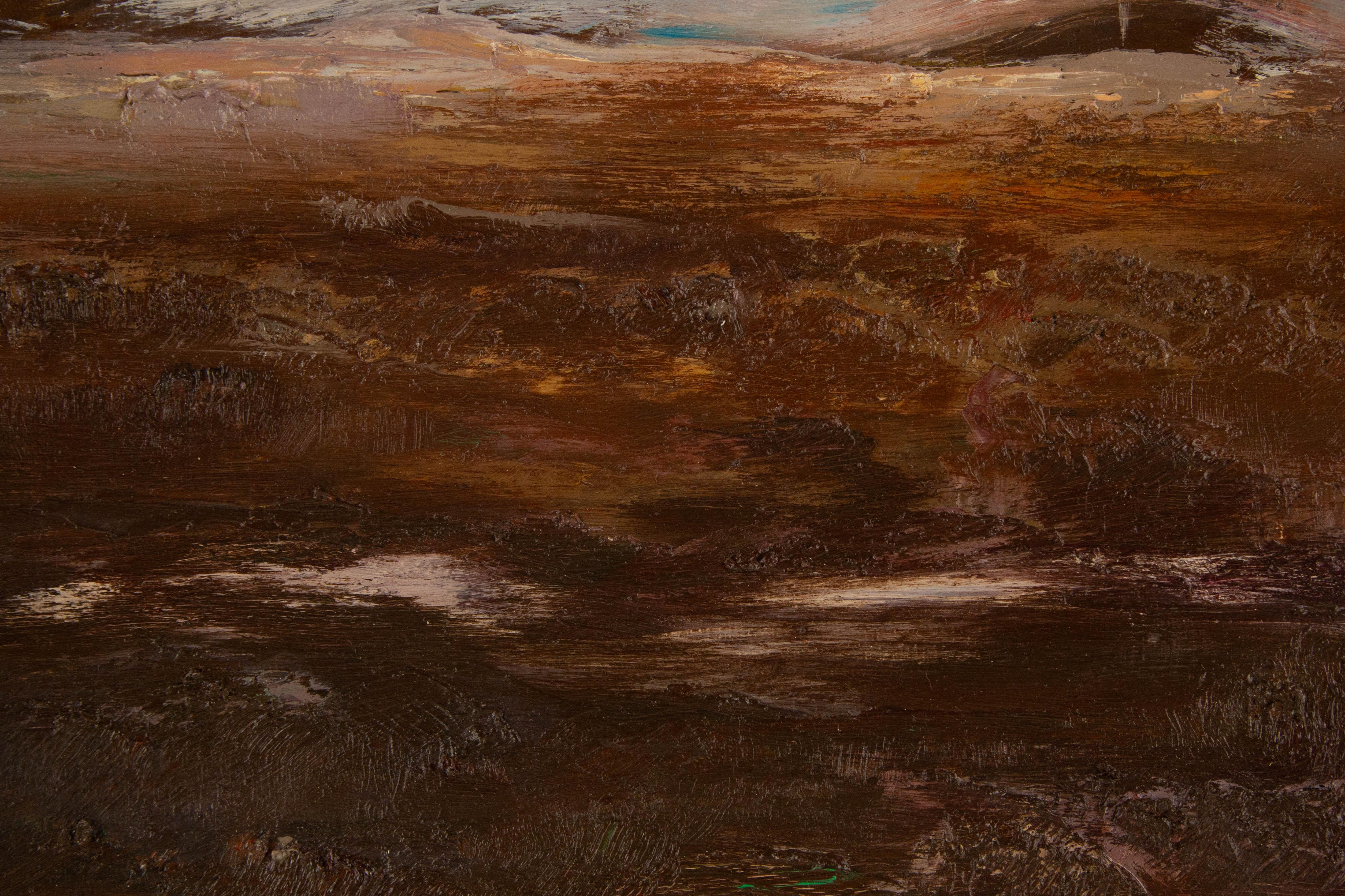 Enxian Pei Waterscape Original Oil On Canvas 