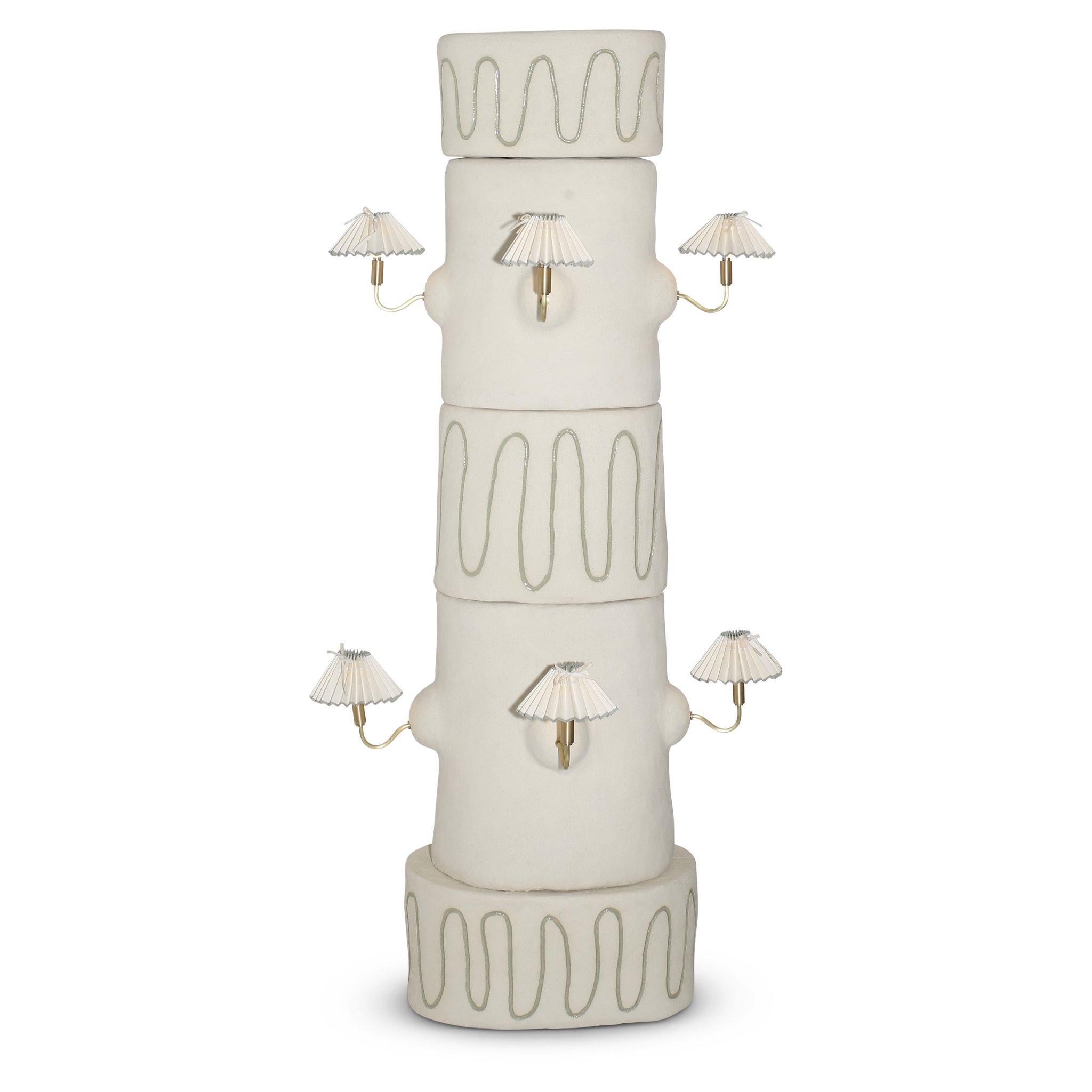 1x Colar Mirror: list price: $4800
1x column light sculpture: list price $14,000
1x stitch stool mohair: list price $2800
1x Oo lamp: list price $4200
1x ceramic stitch stool: list price $3400
2x daisy sconce: list price $1800x2 = $3600
1x L-1003