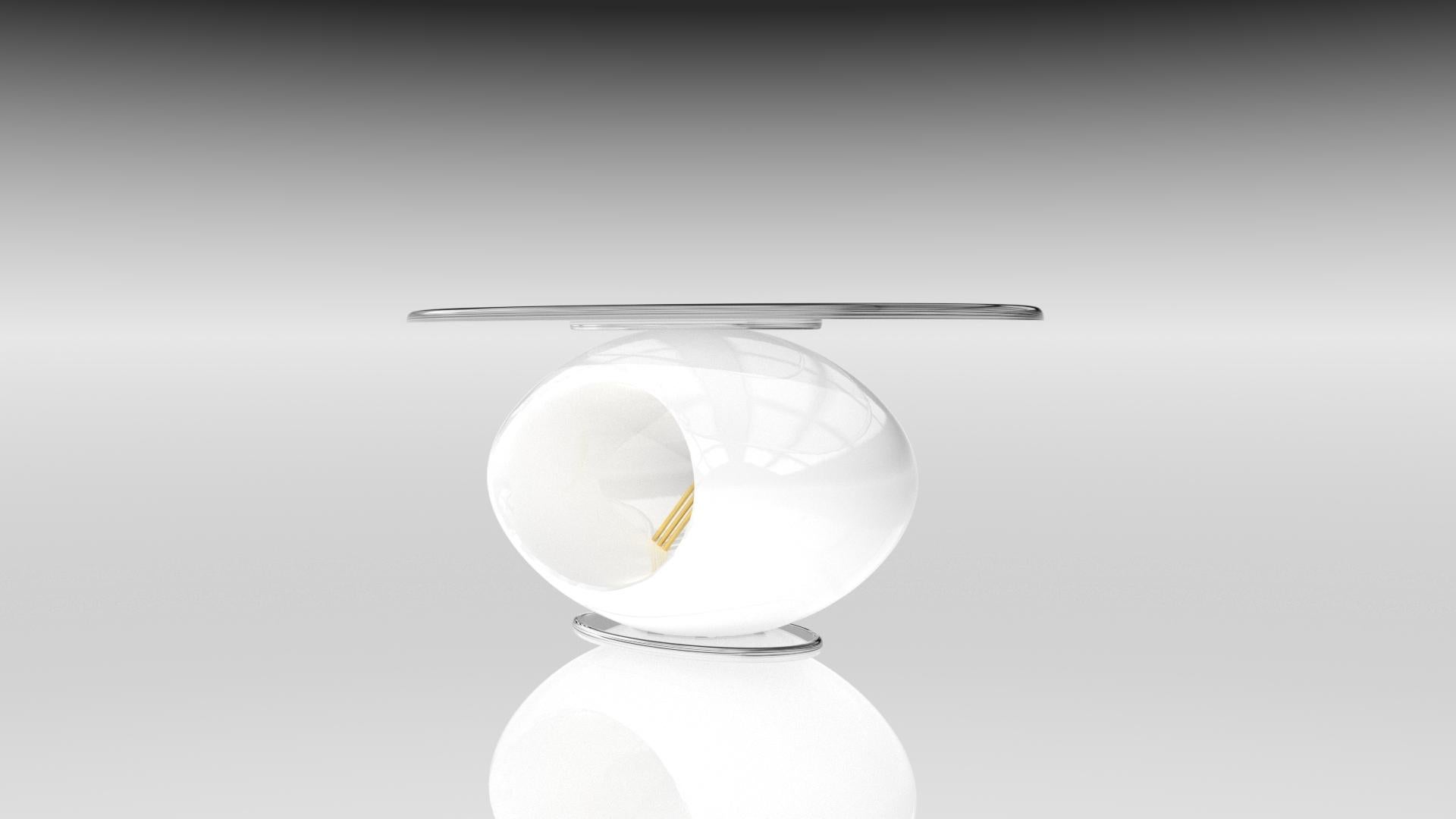 Plaqué or Enza Arctic White (sans plateau) en vente