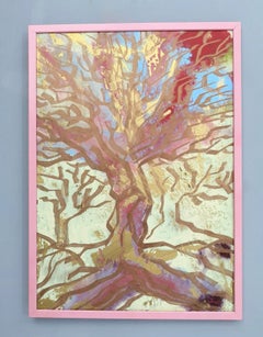 Albero rosa von Enzio Wenk, 2018  lgemlde auf Masonit, Expressionismus