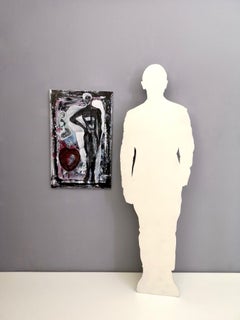 "Angelo alato" by Enzio Wenk, 2019 - Acrylic Pain on Canvas, Neo-Expressionism