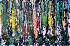 "Bosco colorato" by Enzio Wenk, 2017-Diptych Acrylic on Canvas, NeoExpressionism