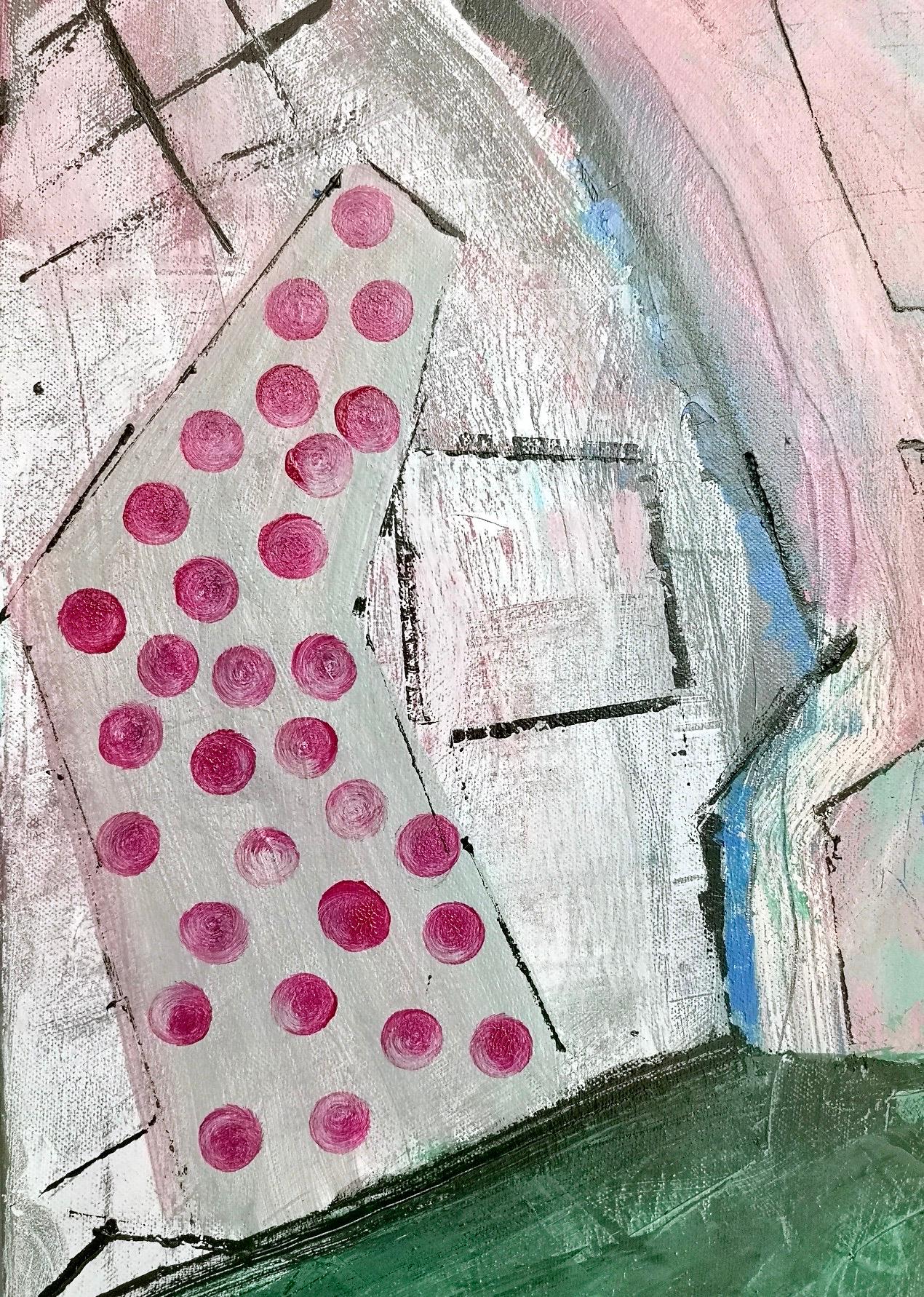 Cavaliere rosa von Enzio Wenk, 2019 inkfarbene Figur, Acryl, Neoexpressionismus im Angebot 12
