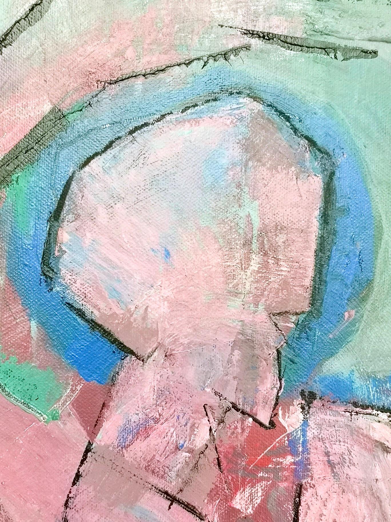Cavaliere rosa von Enzio Wenk, 2019 inkfarbene Figur, Acryl, Neoexpressionismus im Angebot 5