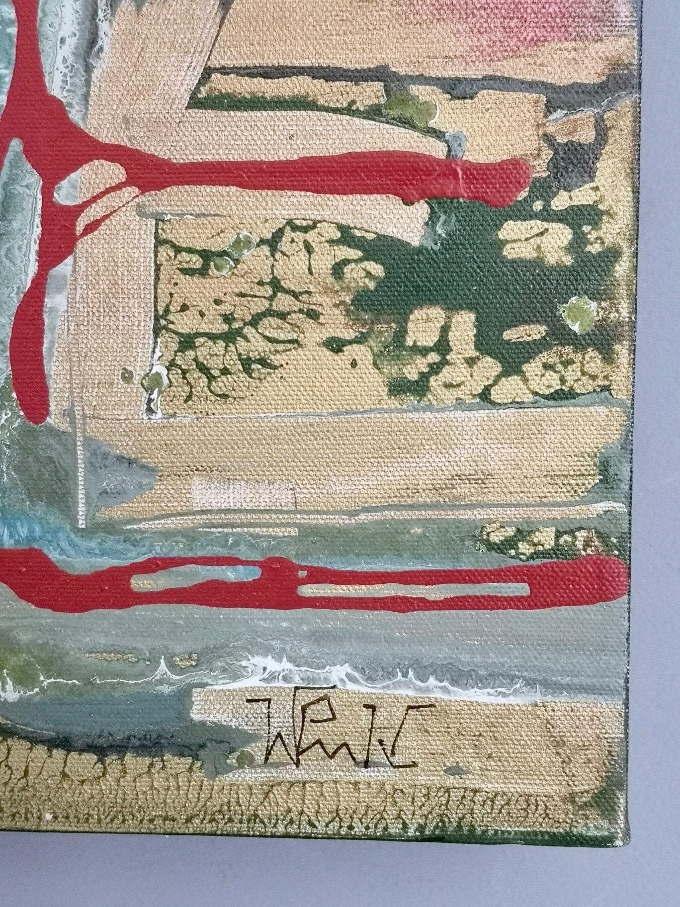 „Composizione“ von Enzio Wenk, 2017 – Lack und Öl auf Leinwand, Neoexpressionismus im Angebot 14