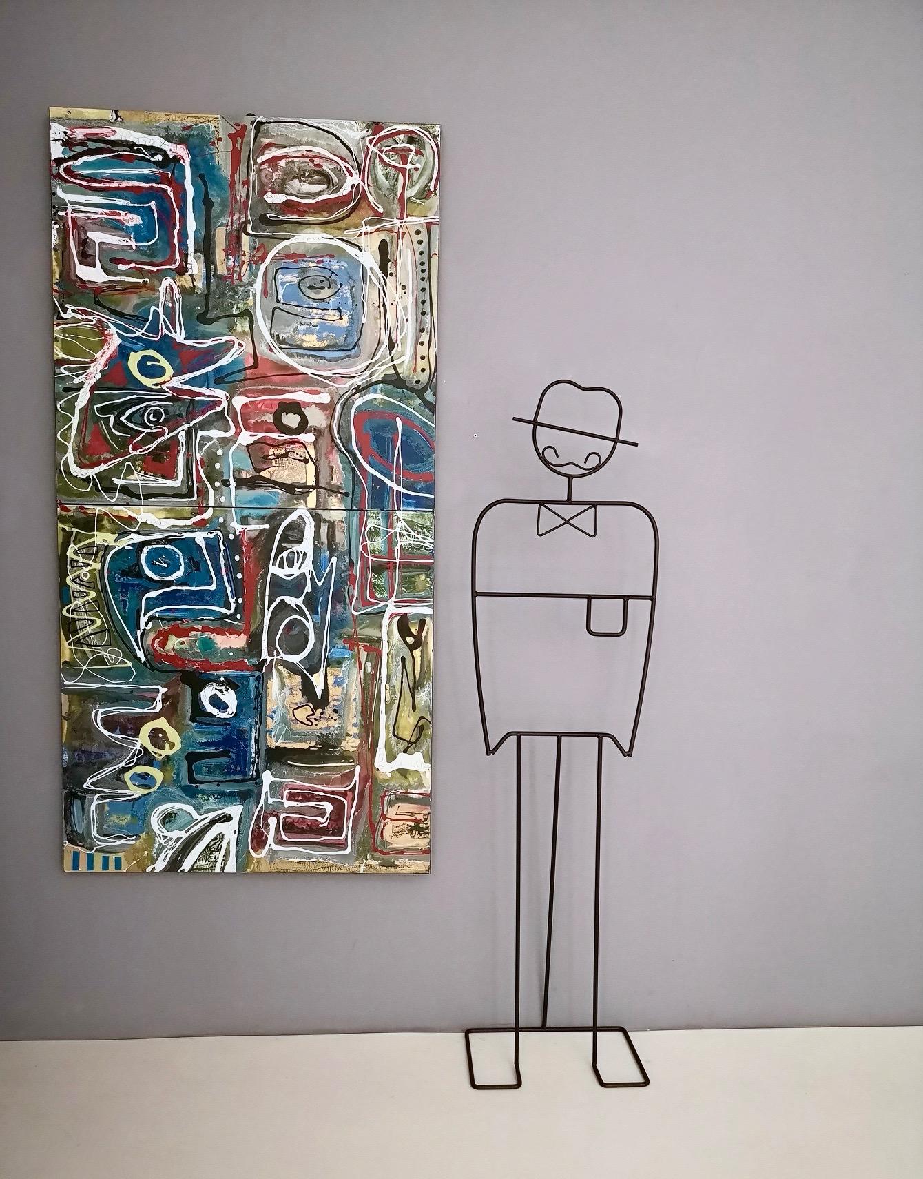 „Composizione“ von Enzio Wenk, 2017 – Lack und Öl auf Leinwand, Neoexpressionismus im Angebot 1