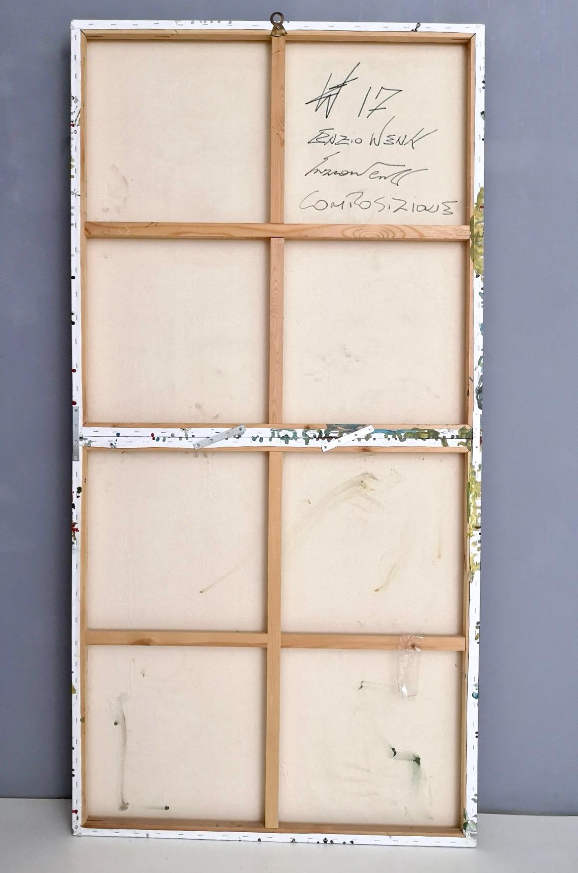 „Composizione“ von Enzio Wenk, 2017 – Lack und Öl auf Leinwand, Neoexpressionismus im Angebot 4