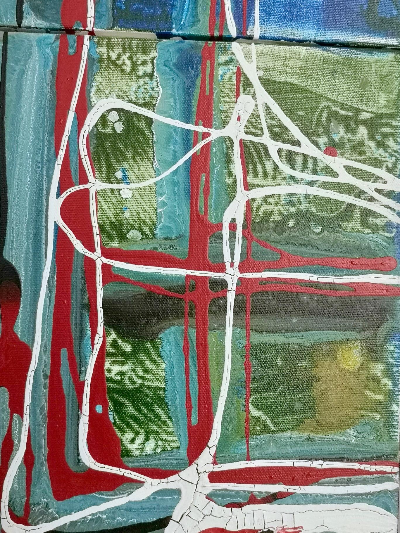 „Composizione“ von Enzio Wenk, 2017 – Lack und Öl auf Leinwand, Neoexpressionismus im Angebot 6